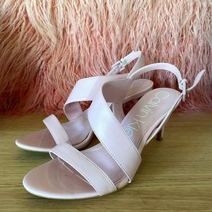 Calvin Klein Women's Lancy Heeled Sandal Soft Pink 8 1/2 M